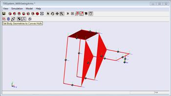 Figure 2. SimMechanics model of the tilt system.