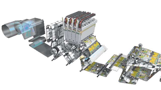 Substrate path of industrial printer.