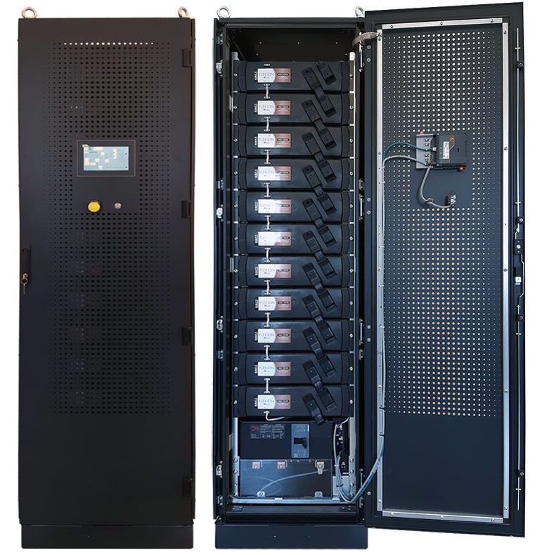 The Saft Flex’ion Gen2 battery system for data centers and critical applications.
