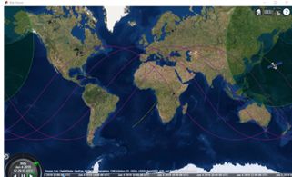地球を周回する衛星軌道の可視化