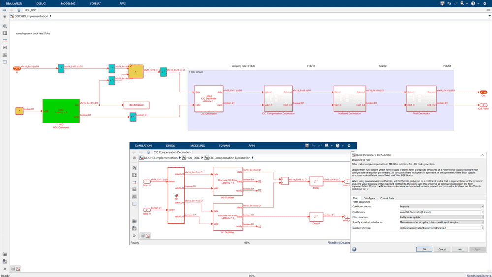 Entwurf, Modellierung Simulation von DSP-Anwendungen für FPGAs, ASICs und SoCs.