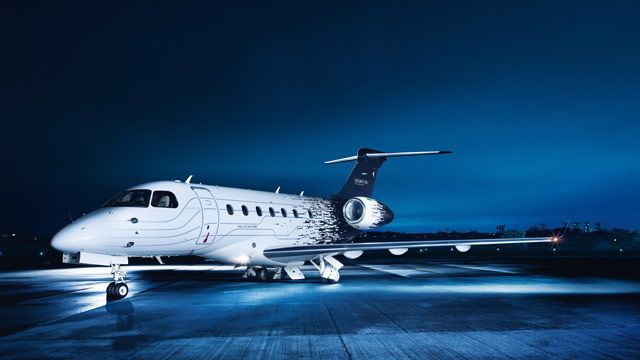 The Embraer Legacy 500.