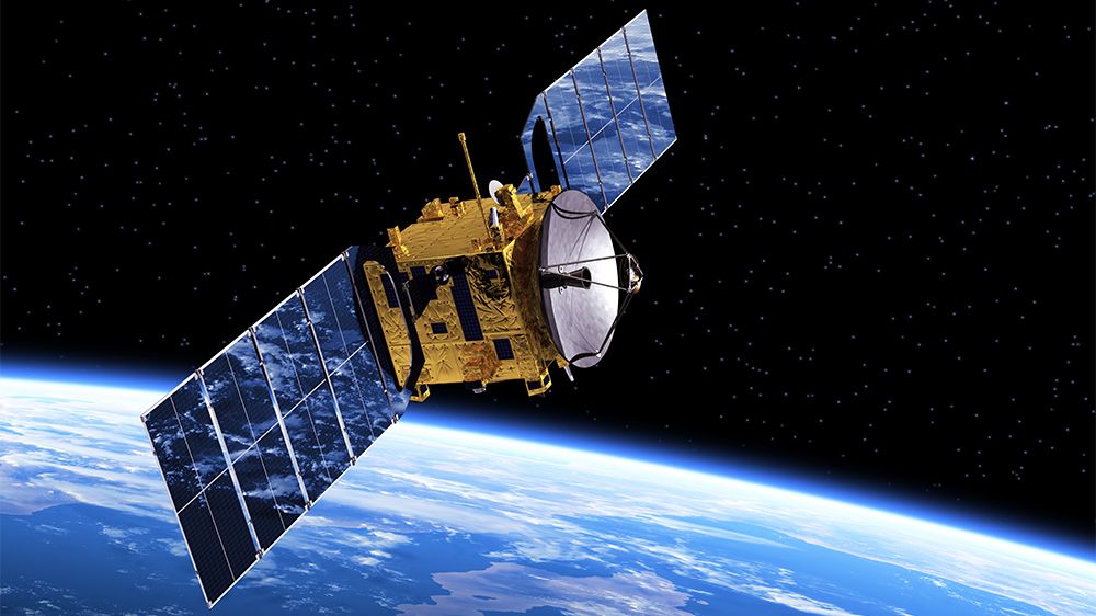 Satellite surplombant la Terre.