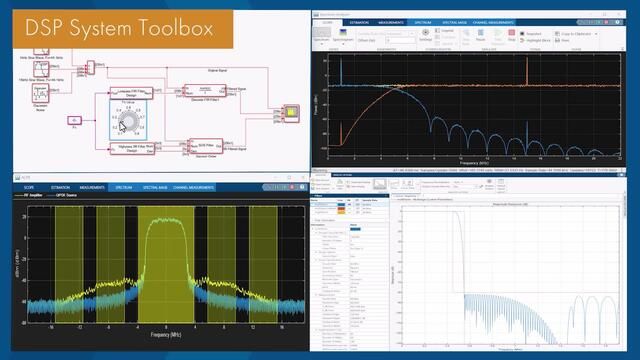 Design and simulate signal processing systems using DSP System Toolbox.