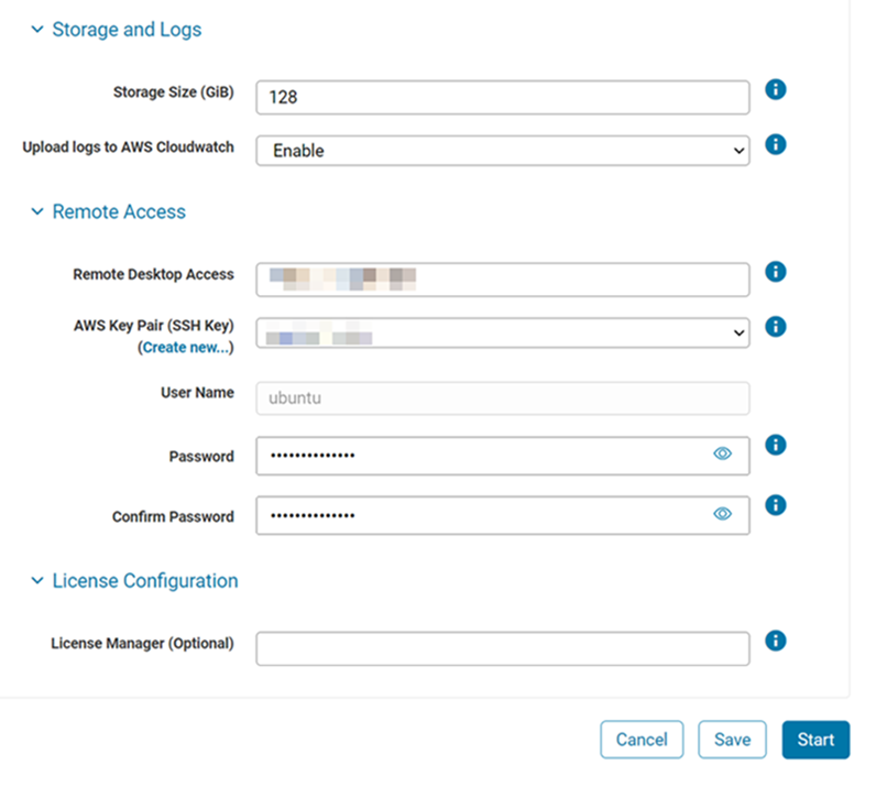 Edit Remote access configuration of MATLAB cloud resource in create MATLAB cloud resource step.