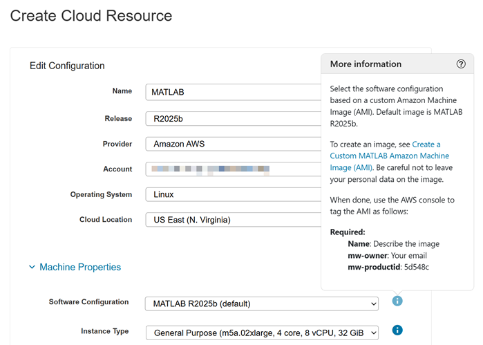 Software configuration field showing the value of the mw-productid tag.