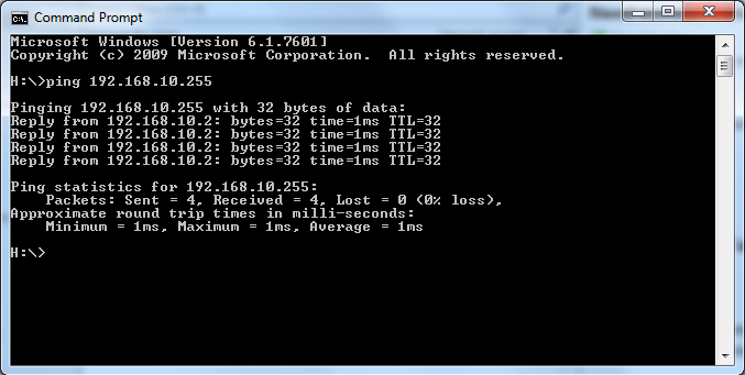 Contact USRP radio using ping command