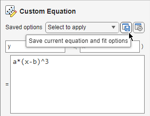 Curve Fitter save custom equation