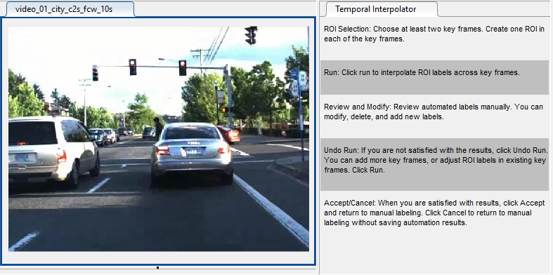 Temporal Interpolator automation session. The video is on the left and the automation instructions are on the right.