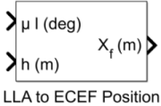 LLA to ECEF Position block