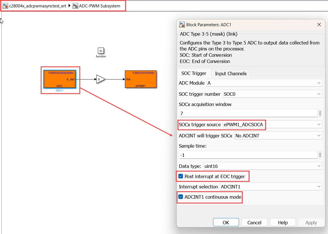 ADC-PWM Synchronization Using ADC Interrupt