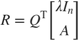 $R=Q^\mathrm{T}\left[\begin{array}{c}\lambda I_n\\A\end{array}\right]$