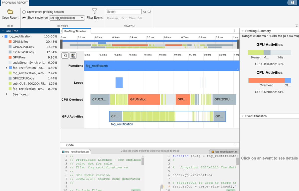 Measure GPU Performance - MATLAB & Simulink Example