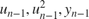 $u_{n-1}, u_{n-1}^2, y_{n-1}$