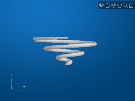 Updated volshow display with a line of sight pointing along the x-axis, viewing the yz plane