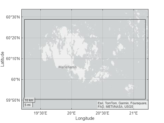 Figure contains an axes object with type geoaxes. The geoaxes object contains an object of type polygon.