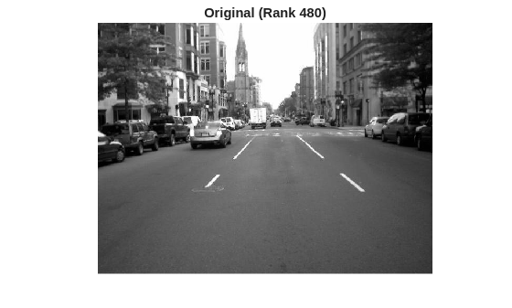 Figure contains an axes object. The hidden axes object with title Original (Rank 480) contains an object of type image.