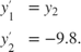 $$\begin{array}{cl} y'_1 &= y_2\\ y'_2 &= -9.8 . \end{array}$$