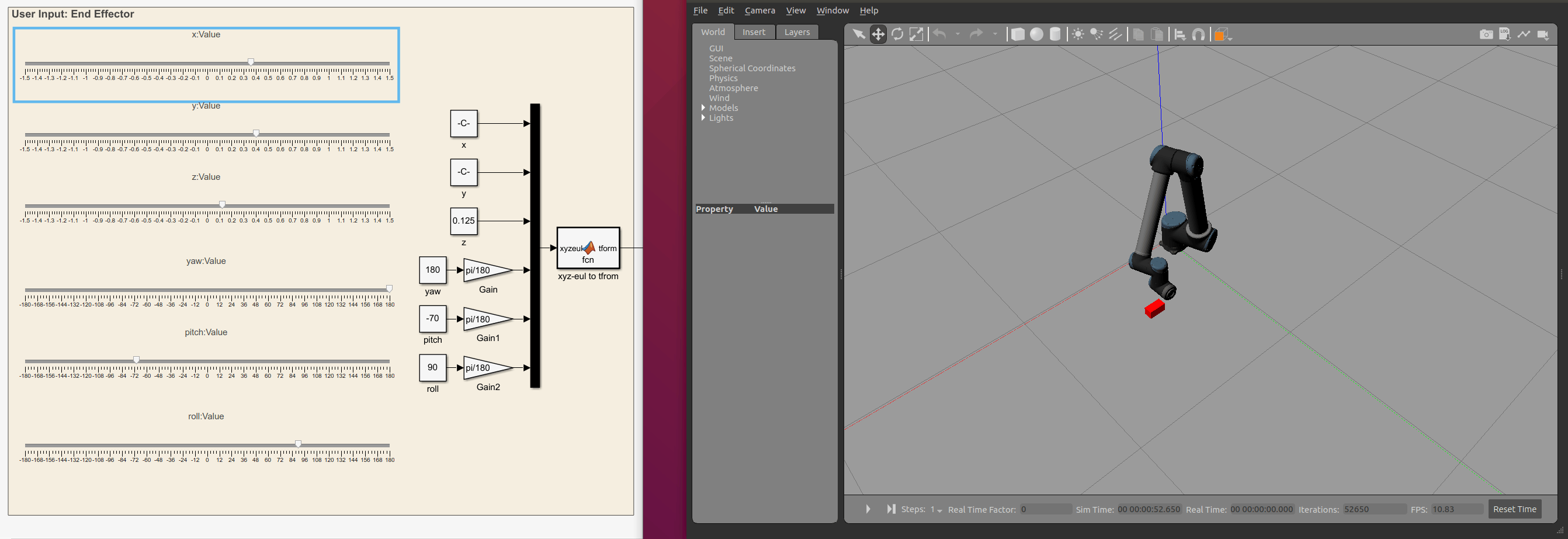 Control Manipulator Robot with Co-Simulation in Simulink and Gazebo