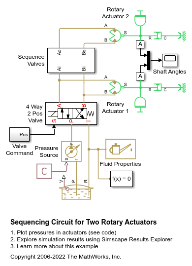 Sequencing Circuit for Two Rotary Actuators