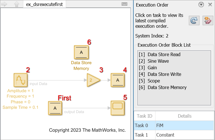 Set Execution Order Property for Block to Execute First