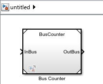 untitled model with Model block named Bus Counter