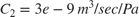 $$ C_2 = 3e-9\,m^3/sec/Pa $$