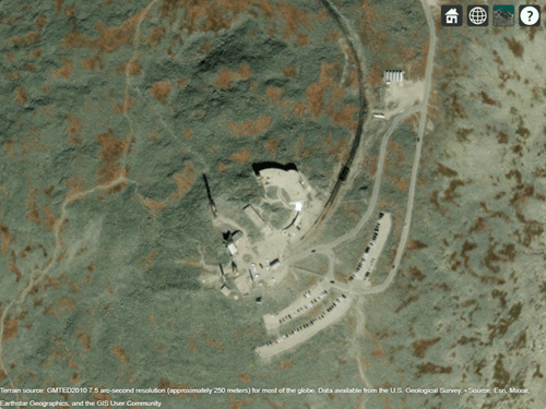 Satellite imagery of Mount Washington
