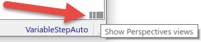 Perspectives control in the lower-right corner of model canvas, shown as small grey rectangles.