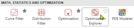 Optimization Explorer in Apps gallery