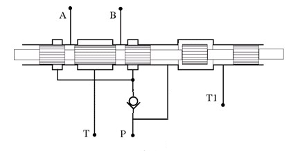 Drawing of six-way three-position position