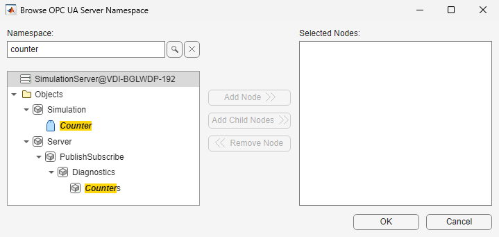 Namespace Browser with search result