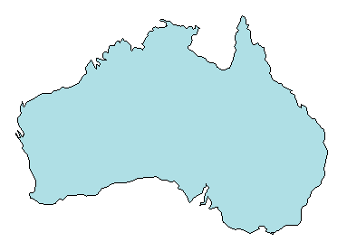 Plot of land mass with a rough border.