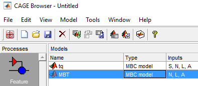 CAGE browser model view.