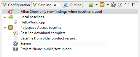Eclipse baseline view