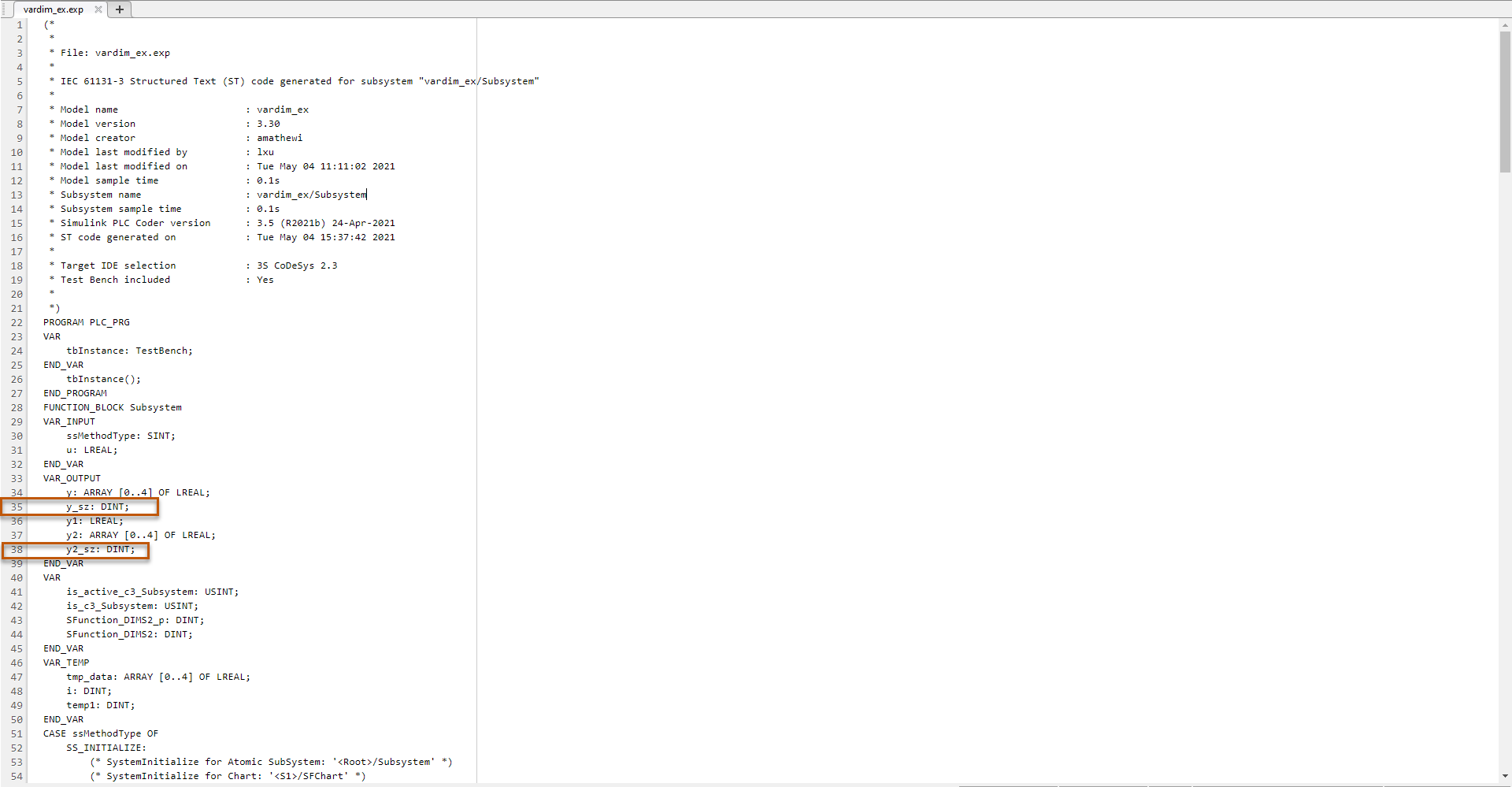 Variable-size signal outputs for MATLAB Function Block