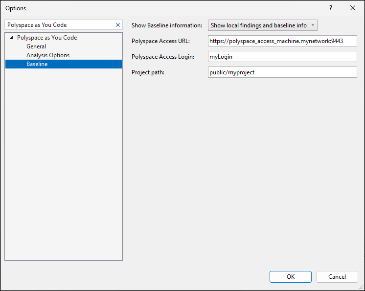 Configure baseline