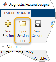 The Open Session icon is second from the left.