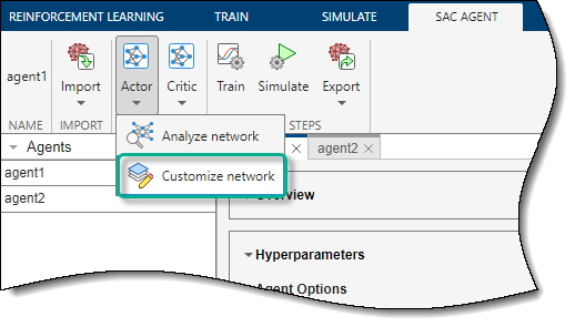 Analyze Network option, under Ctitic, in the DQN Agent tab