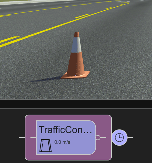 A movable object actor with the initial phase displayed in the Logic editor.