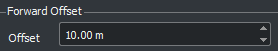 Forward offset attribute set to 10 meters