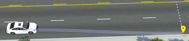 Path segment with lateral shift