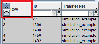 Opening the Table Column Control session