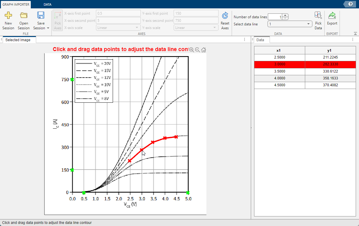 Graph Importer window