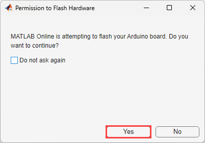 Flash notification on Arduino board