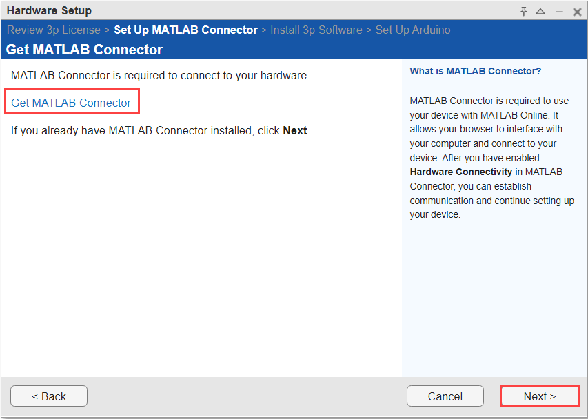 Get MATLAB Connector