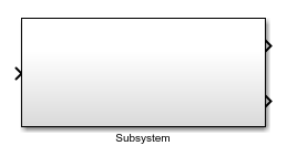 The Subsystem block showing no port labels.