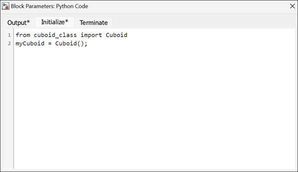 Initialize code pane of the block