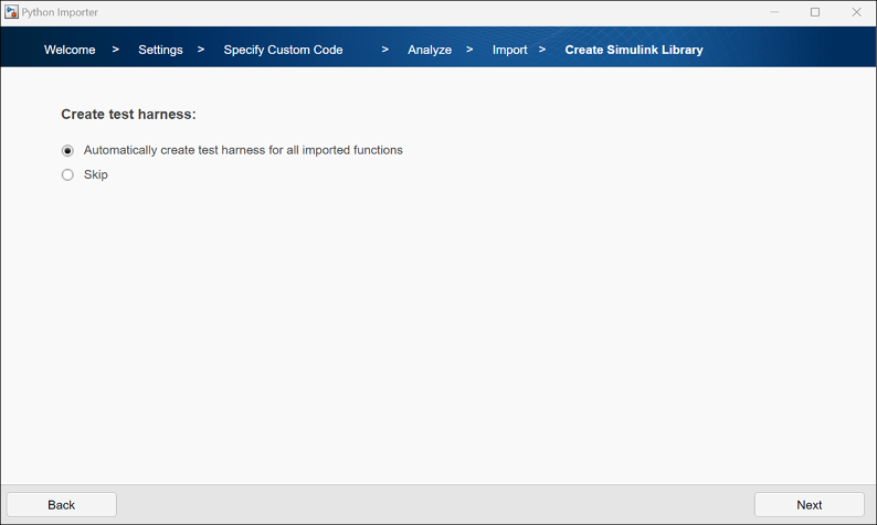 Python Importer test harness creation