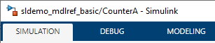 Simulink window titled sldemo_mdlref_basic/CounterA